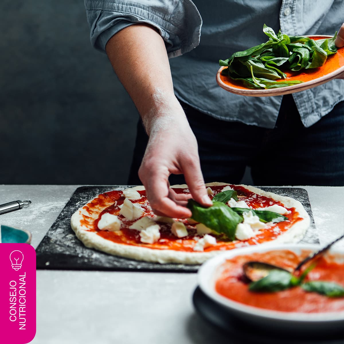 Opciones saludables para preparar pizza
