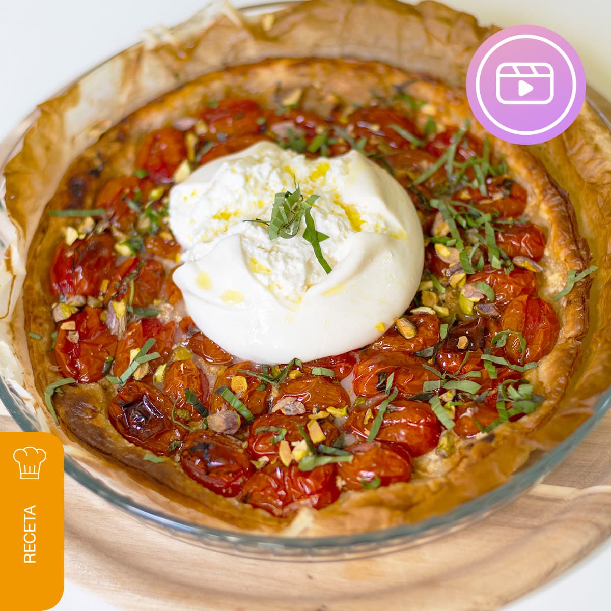 Receta de hojaldre de tomates cherry aromatizados Receta de hojaldre de tomates cherry aromatizados